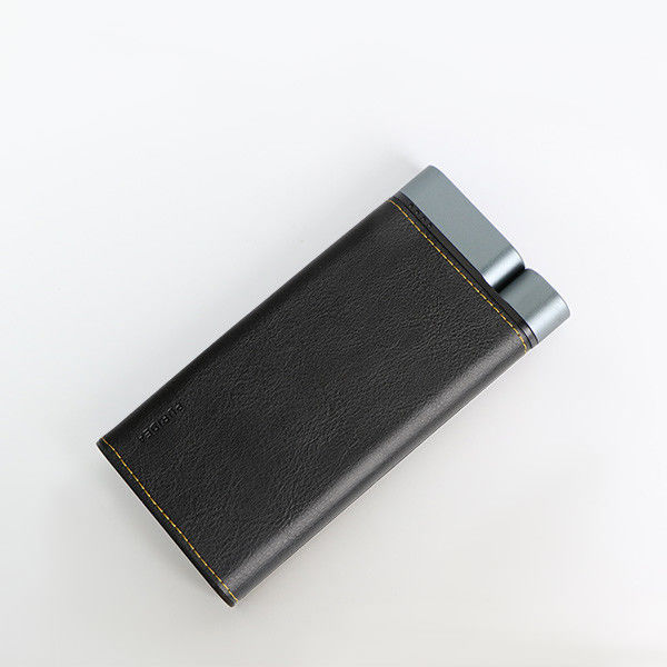 10000mAh Power Bank Metal Shell Leather Finish 2pcs USB-A 1pc Type-C cổng
