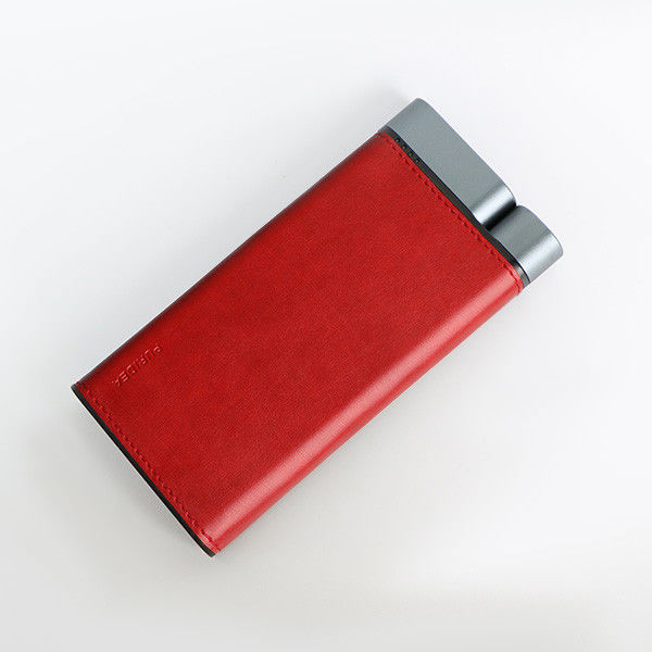 10000mAh Power Bank Metal Shell Leather Finish 2pcs USB-A 1pc Type-C cổng