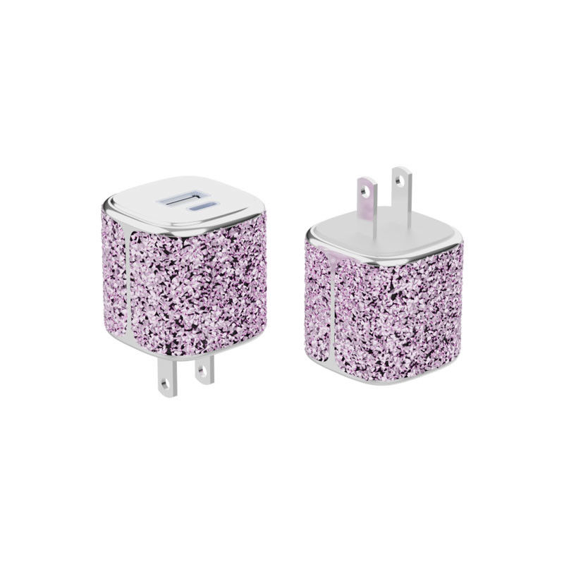 Thiết kế bằng sáng chế loại C Bộ sạc tường 35W Cổng kép Bộ sạc Mini GaN Diamond Shell